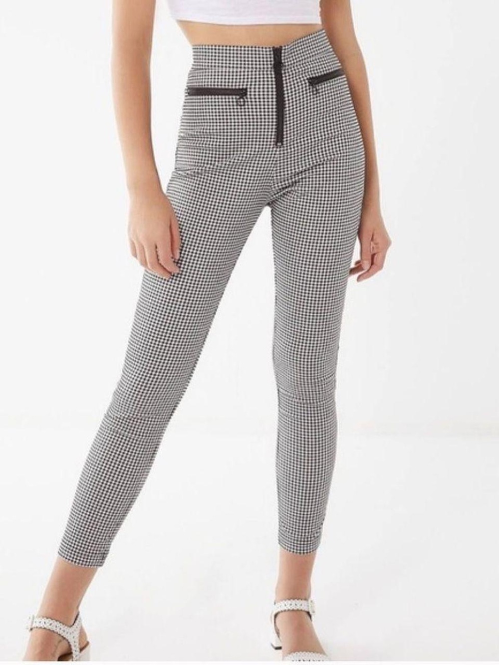 Urban Outfitters Susie High Rise Gingham Skinny Pant